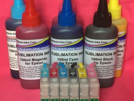 6 Refillable Cartridges + Sublimation Ink For Epson T0801-6 PX 810 820 830 FWD Non OEM Online Sale