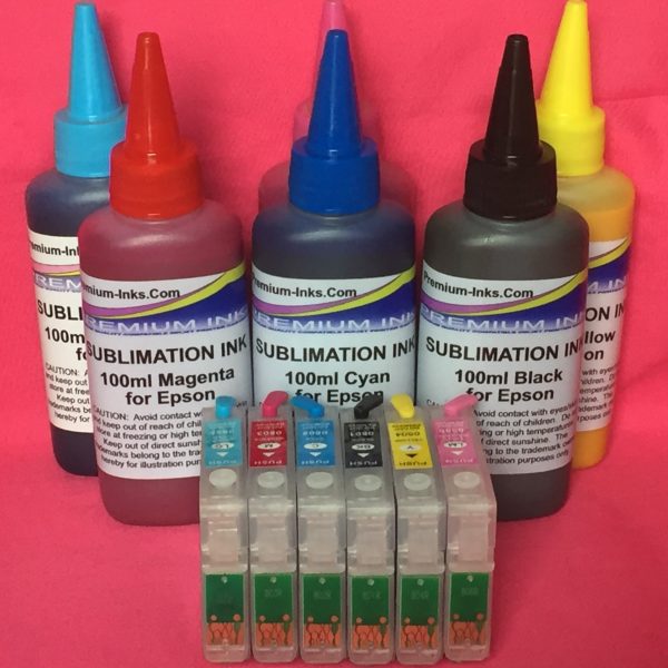 6 Refillable Cartridges + Sublimation Ink For Epson T0801-6 PX 810 820 830 FWD Non OEM Online Sale