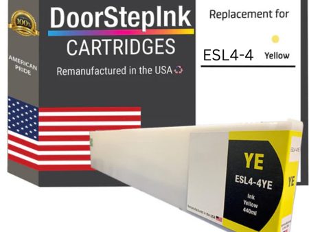 DoorStepInk Brand for Roland ESL4-4YE 440mL Yellow Remanufactured in the USA Ink Cartridge Discount