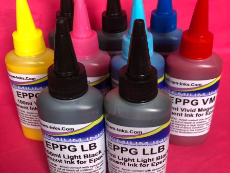 9 x 100ml PIGMENT COMPATIBLE REFILL INK EPSON STYLUS PHOTO R2880 PRINTER NON OEM For Sale