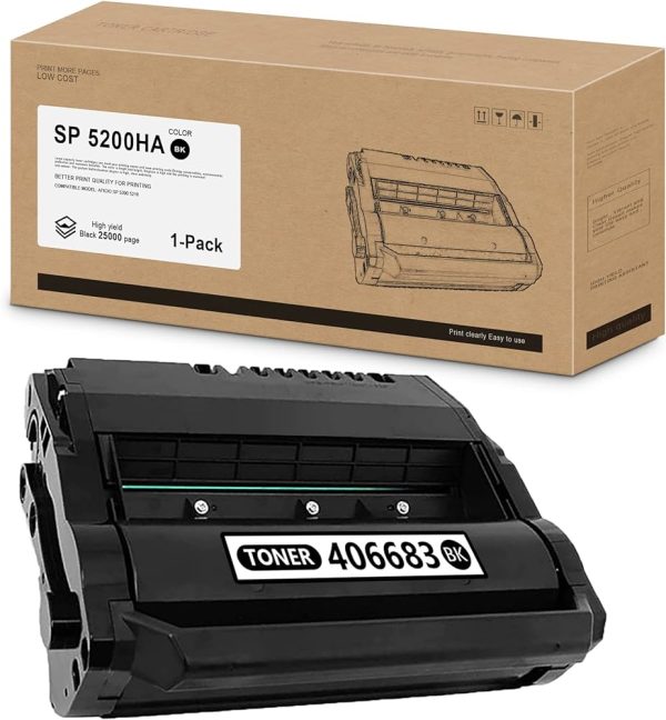 Ricoh SP 5200HA Black Toner Cartridge, 406683 Online