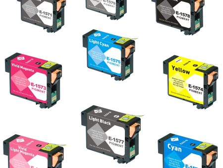 Replacement T01571-T1579 PIGMENT INK CARTRIDGES FOR EPSON STYLUS PHOTO R3000 For Cheap