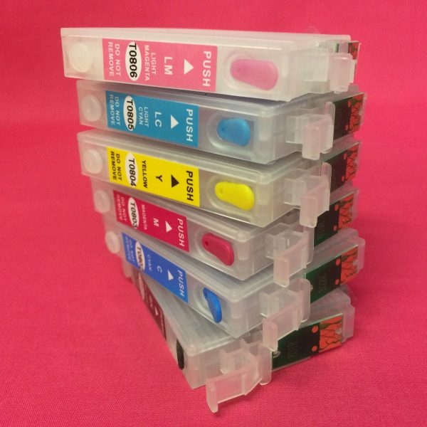 T0801-6 REFILLABLE EMPTY CARTRIDGES TO REPLACE EPSON T0801-6 Non OEM Supply