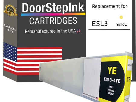 DoorStepInk Brand for Roland ESL3-4YE 440mL Yellow Remanufactured in the USA Ink Cartridge Hot on Sale