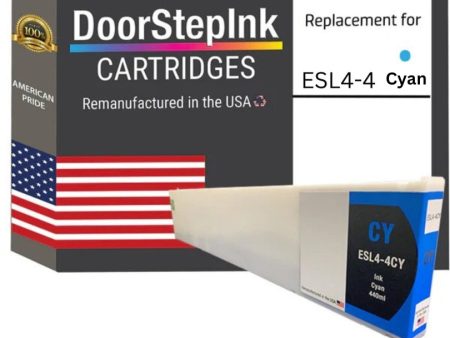 DoorStepInk Brand for Roland ESL4-4CY 440mL Cyan Remanufactured in the USA Ink Cartridge Online now