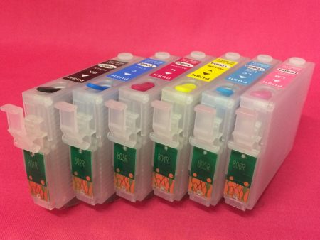 T0801-6 REFILLABLE EMPTY CARTRIDGES TO REPLACE EPSON T0801-6 Non OEM Supply