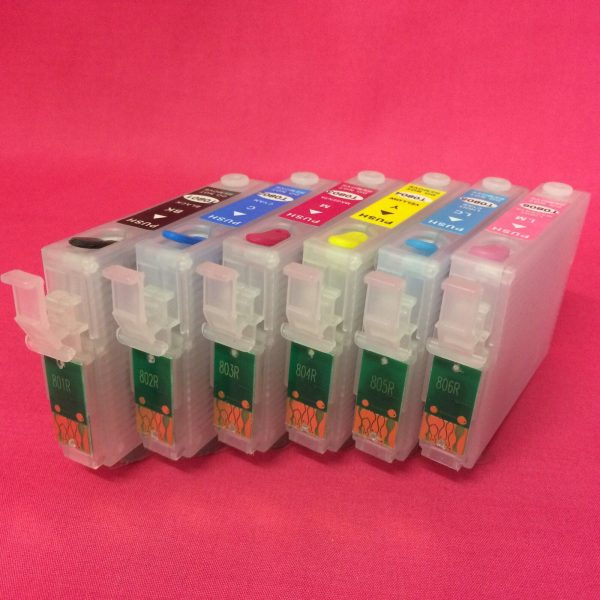 T0801-6 REFILLABLE EMPTY CARTRIDGES TO REPLACE EPSON T0801-6 Non OEM Supply