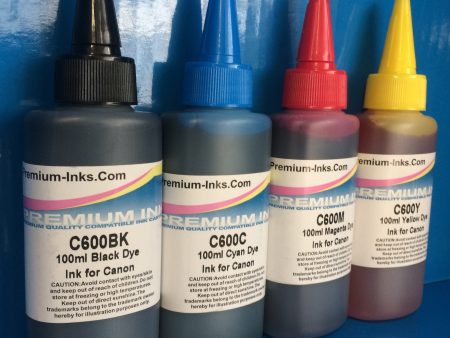 DYE REFILL INK 4 x 100ml CANON PIXMA MAXIFY PRINTERS Non OEM Supply