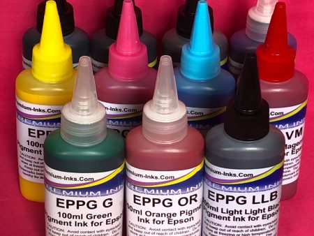 100ml PIGMENT Ink Refill Bottles for Epson Stylus Pro 4900 PBK MBK C VM Y LC VLM LBK LLBK OR GN Non OEM Sale