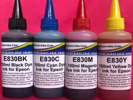 4X100ML REFILL INK FOR EPSON WORKFORCE HOME EXPRESSION PREMIUM PRINTERS NON OEM For Sale