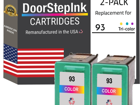 DoorStepInk Brand for HP 93 (C9361WN) Color Remanufactured in the USA Ink Cartridges Twin Pack Sale