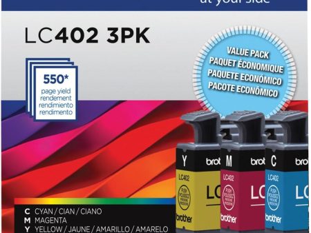 Original Brother LC402 3-Pack Cyan, Magenta and Yellow Ink Cartridges Online