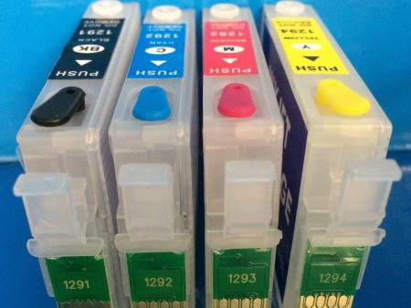 T1291-4 PRINTER HEAD CLEANING CARTRIDGES FOR EPSON SX425W SX435W ETC. Non OEM on Sale