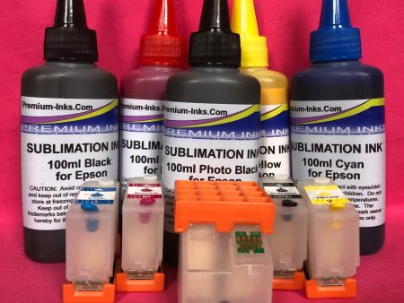 202 XL REFILLABLE CARTRIDGES +SUBLIMATION INK 5x100ML Epson Premium XP 6100 6105 Non OEM Online Sale