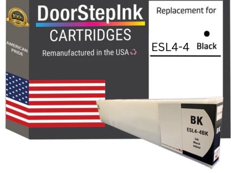 DoorStepInk Brand for Roland ESL4-4BK 440mL Black Remanufactured in the USA Ink Cartridge Discount