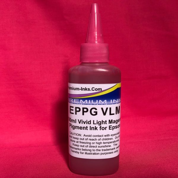 VIVID LIGHT MAGENTA VLM 100ml PIGMENT REFILL INK EPSON PHOTO PRINTER NON OEM on Sale