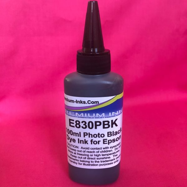 2 x 100ml PHOTO BLACK DYE Refill Printer Ink for Epson Refillable Cartridges, EcoTank & CISS Non OEM Online Hot Sale