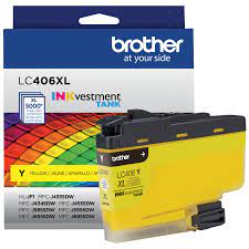 Original Brother LC406XL High Yield Yellow Ink Cartridge Cheap