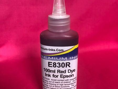 2 x 100ml RED DYE Refill Printer Ink for Epson Refillable Cartridges, EcoTank & CISS Non OEM For Cheap