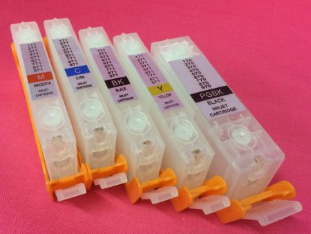 REFILLABLE CARTRIDGES CANON PGI-570 BK CLI-571 BK C M Y GY Non OEM Online