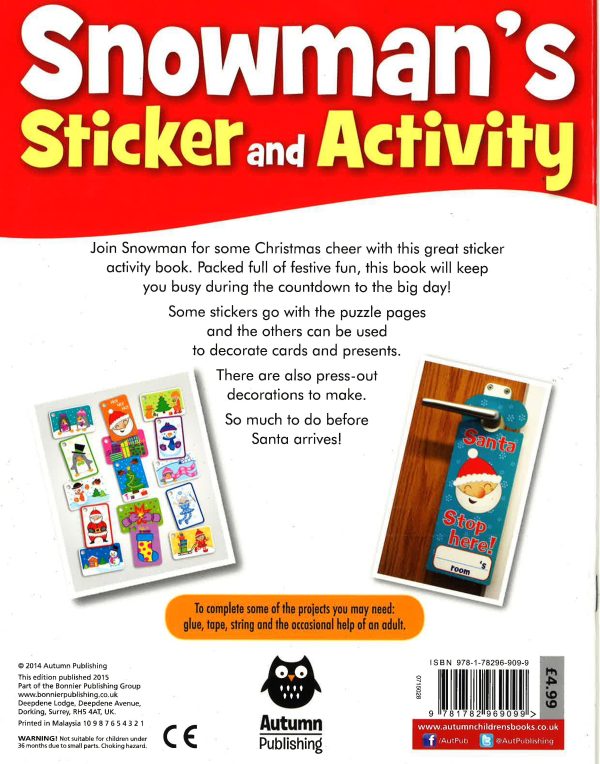 Snowman s Christmas Sticker Activity For Discount